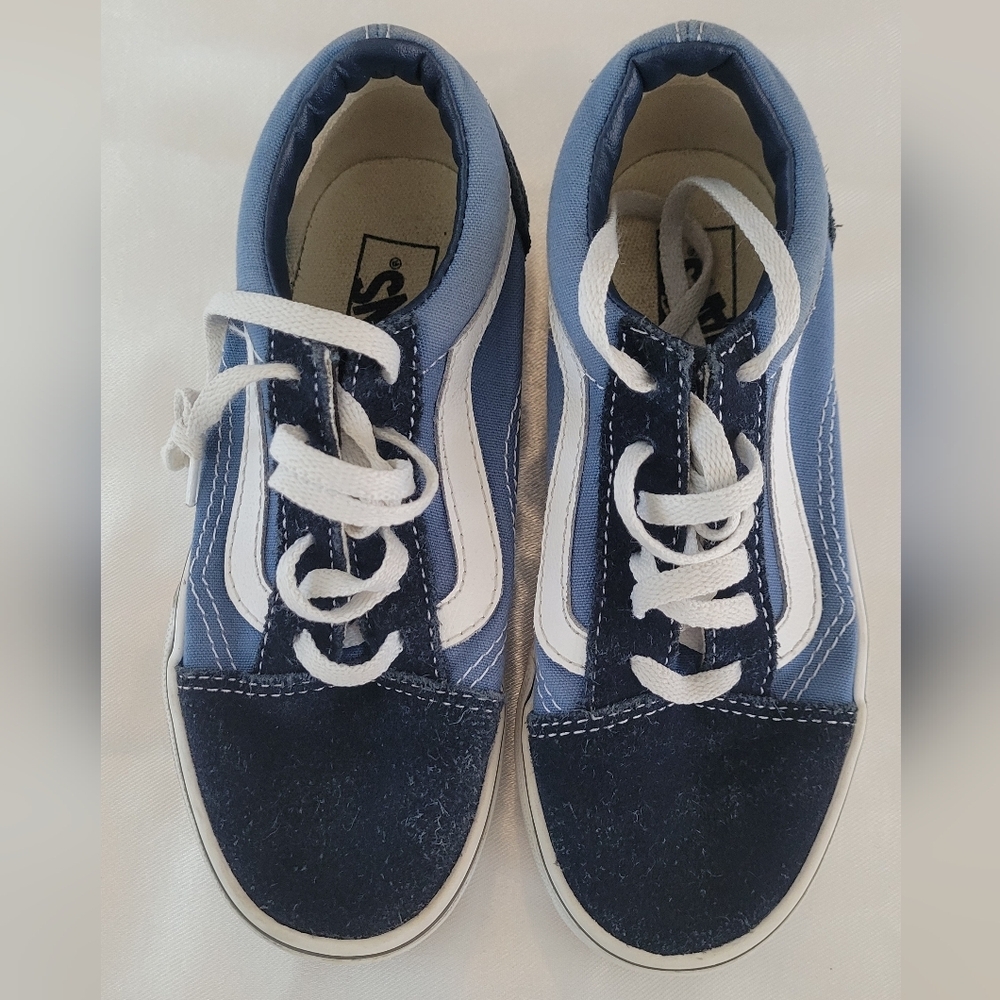 Vans Kids Blue and White Sneakers